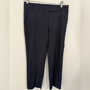 Boss Hugo Boss black & white pin striped trousers zip clasp fly straight leg 10